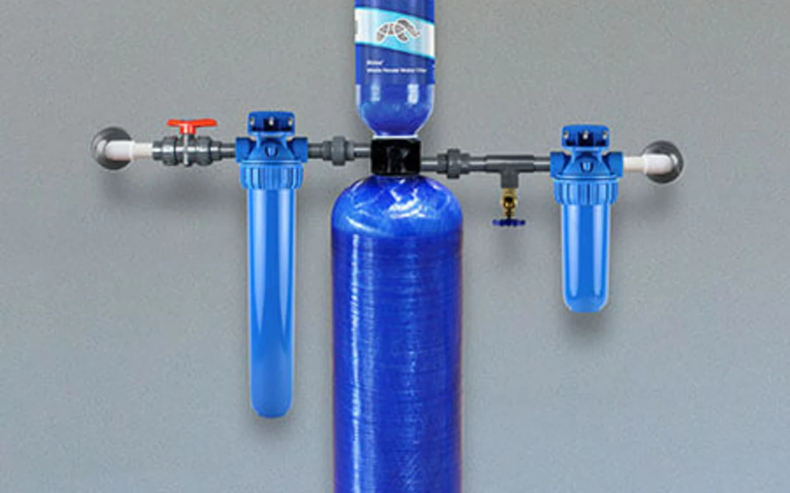 Aquasana Claryum filters below a kitchen counter
