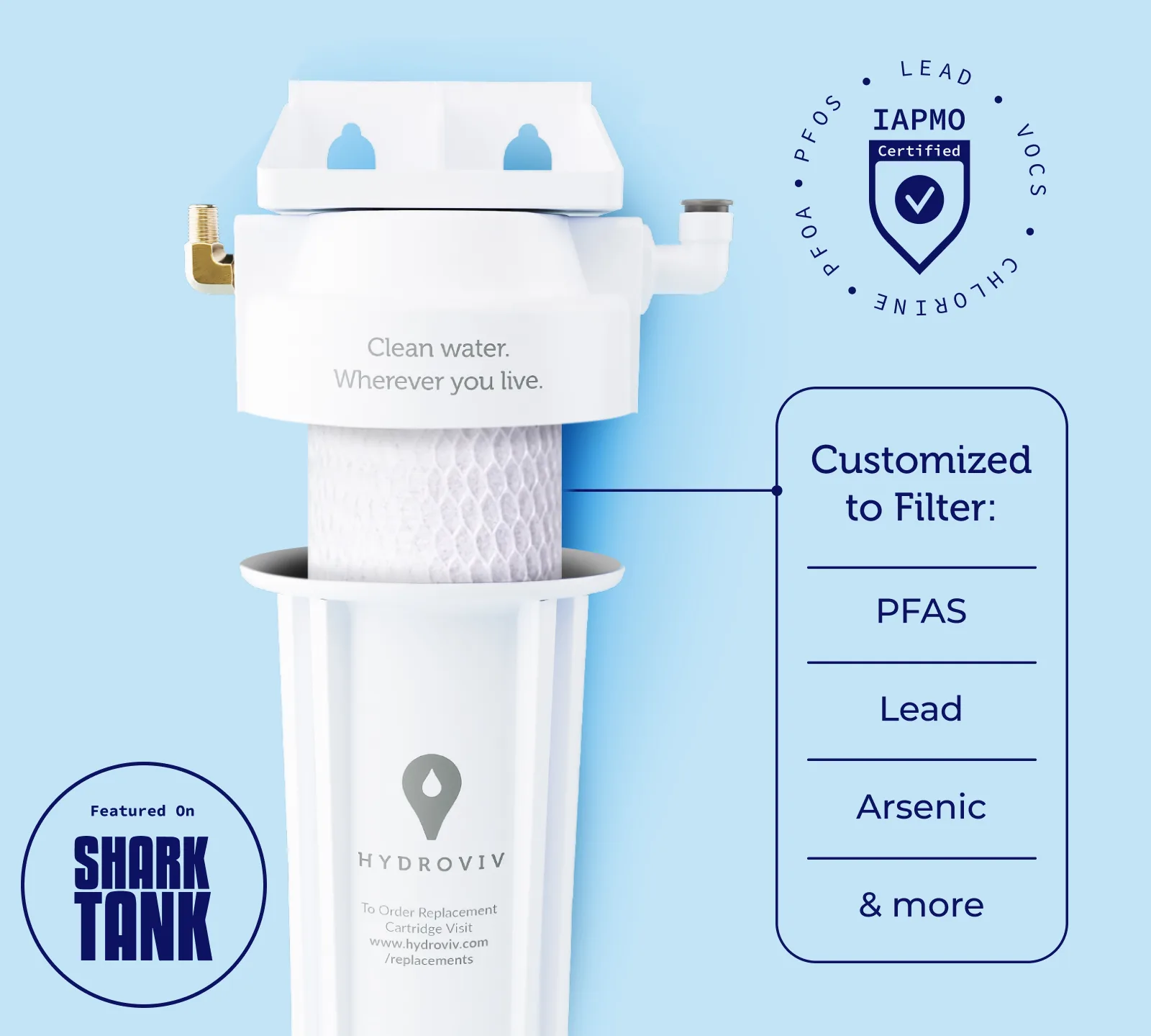 Hydroviv Under Sink Water Filter product view